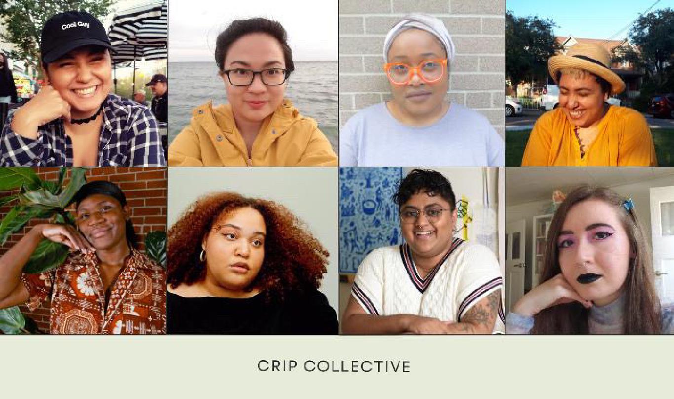 A grid of photos of Crip Collective members